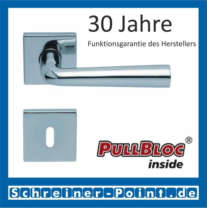 Scoop Jericho quadrat PullBloc Quadratrosettengarnitur, Rosette Edelstahl poliert